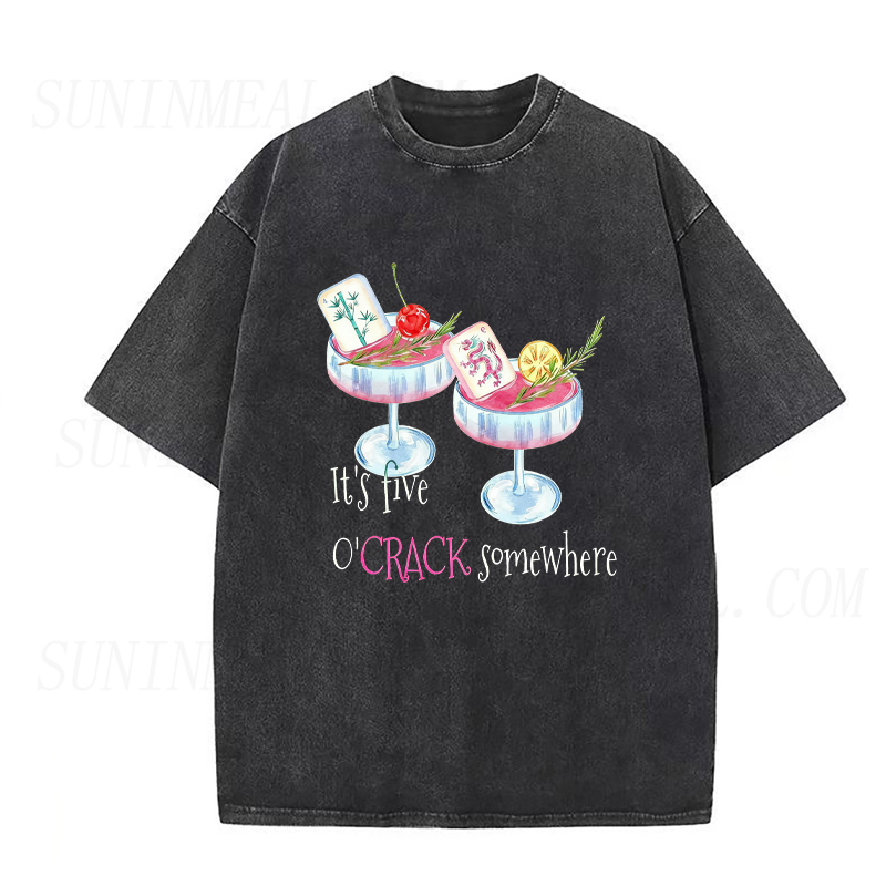 Mahjong It's Five O'Crack Somewhere Unisex Tee