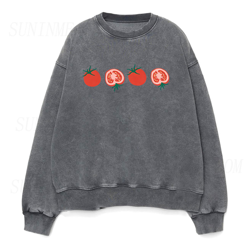 Cute Tomato Graphic Unisex Crewneck Sweatshirt