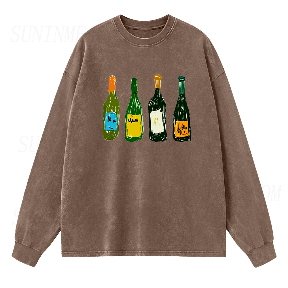Wine Bottles Long Sleeve Unisex Tee