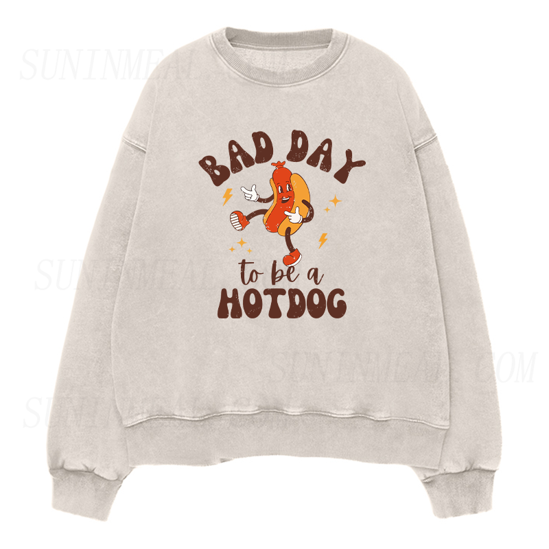Bad Day To Be A Hotdog Unisex Crewneck Sweatshirt