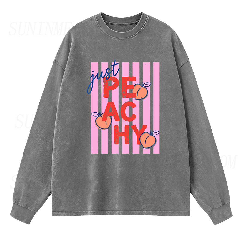 Just Peachy Long Sleeve Unisex Tee