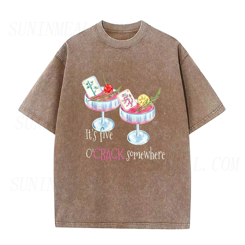 Mahjong It's Five O'Crack Somewhere Unisex Tee