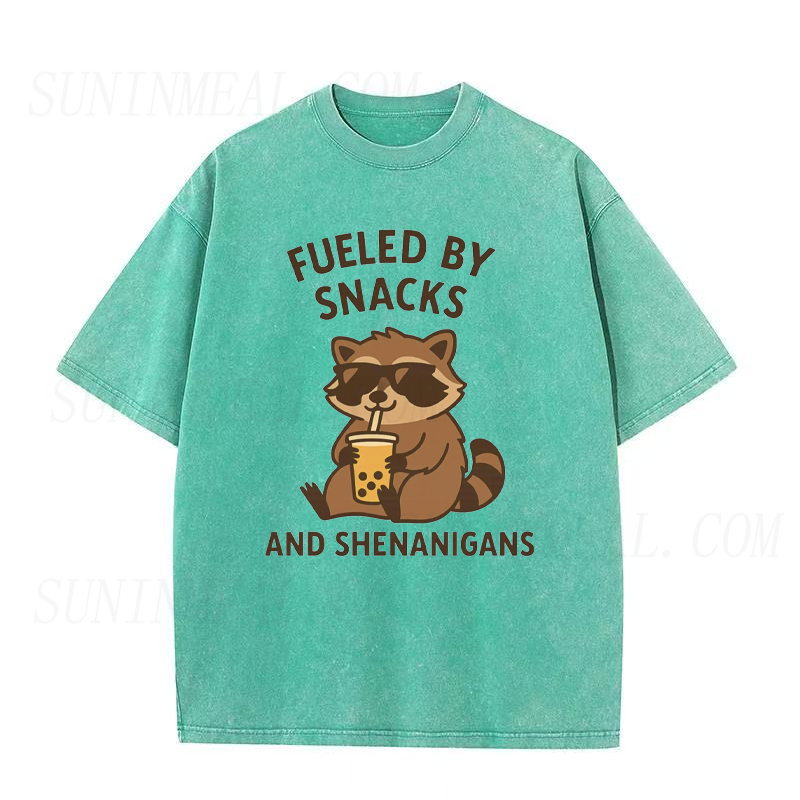 Fueled By Snacks Raccoon Tee