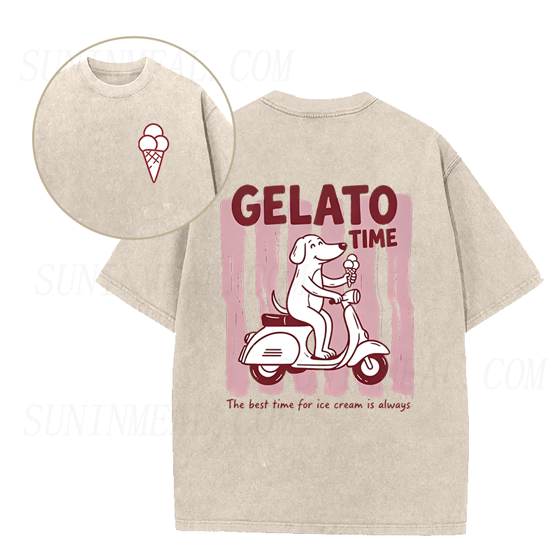 Gelato Time Dog Rider Unisex Tee