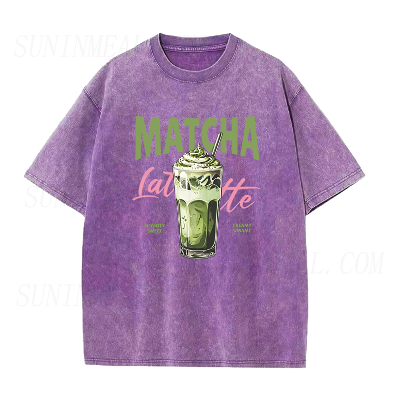 Vintage Matcha Latte Drink Unisex Tee