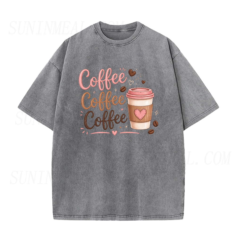 Coffee Coffee Coffee Cute Heart Coffee Cup Unisex Tee