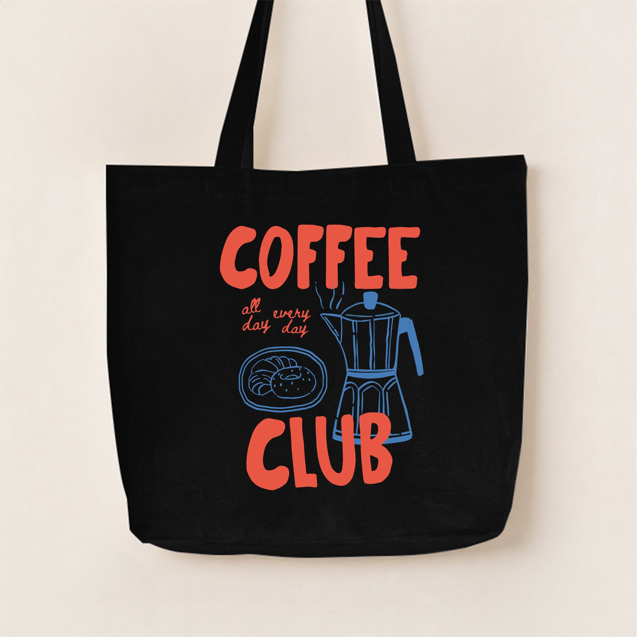 Coffee Club Canvas Tote Bag