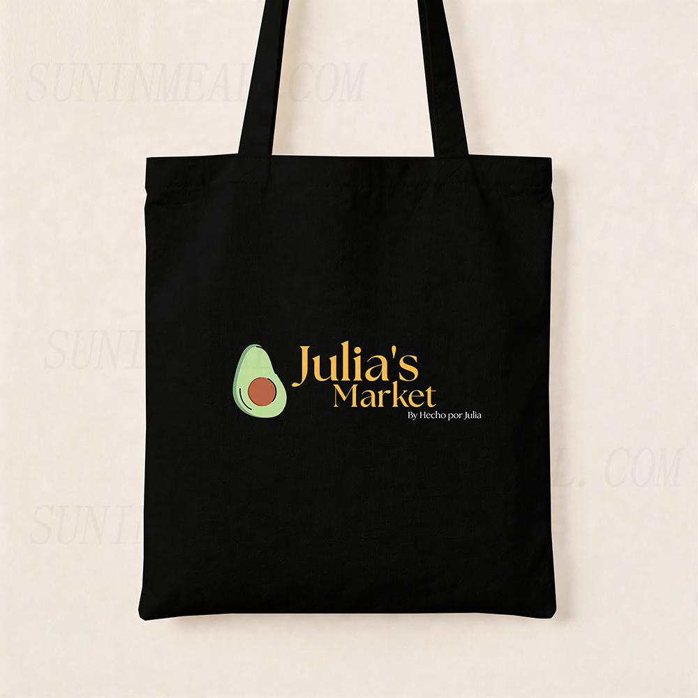 Julia's Market Avocado Canvas Tote Bag