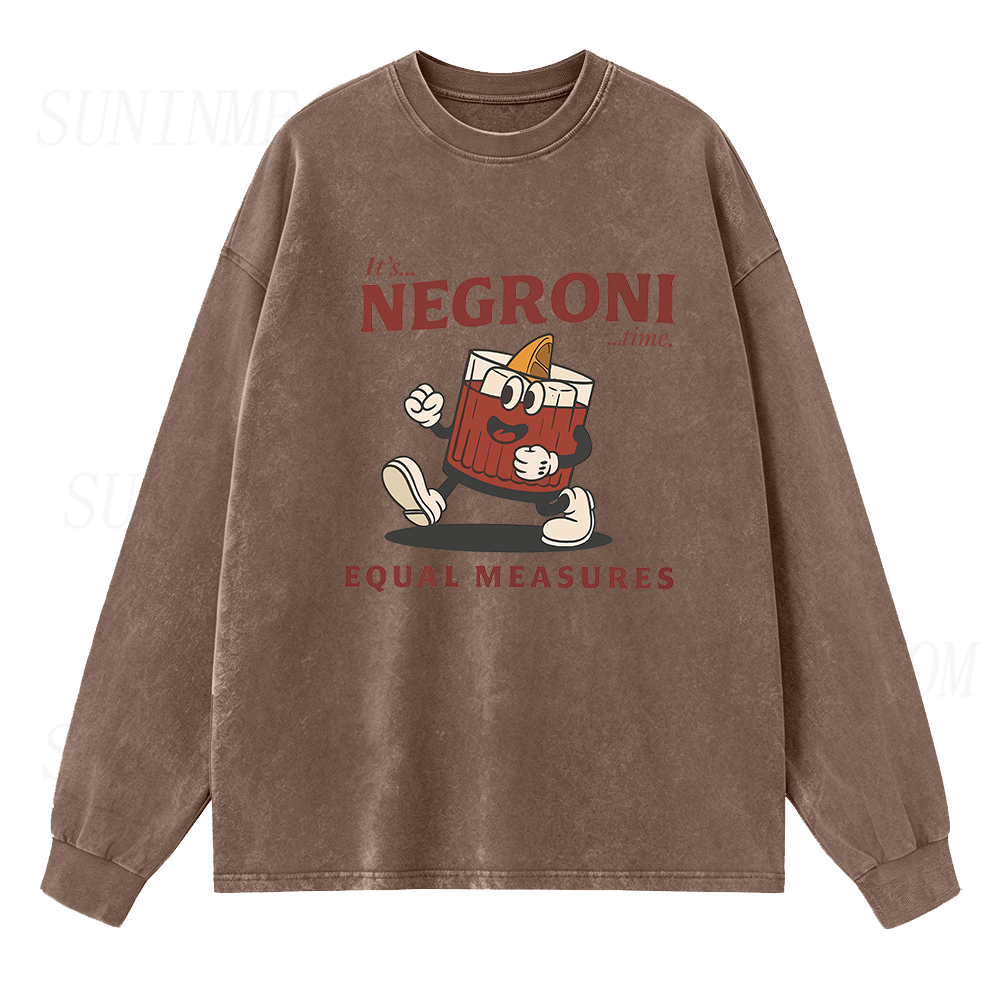 Negroni Cocktail Long Sleeve Unisex Tee