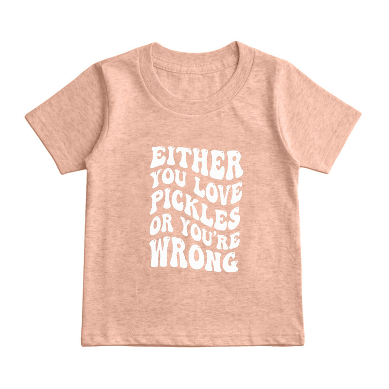 you love pickles Kids T-Shirt