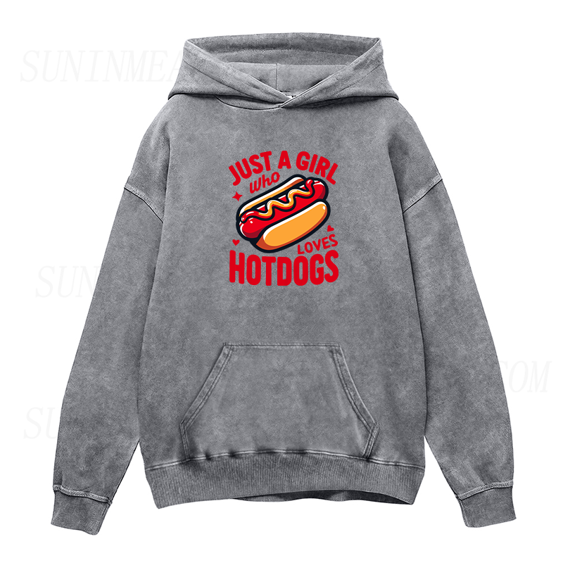 Just A Girl Who Loves Hot Dogs Unisex Hoodie