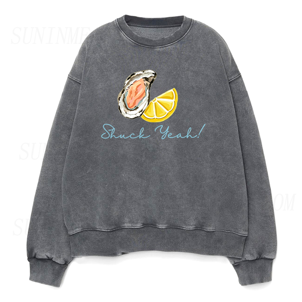 Shuck Yeah Oyster & Lemon Unisex Crewneck Sweatshirt