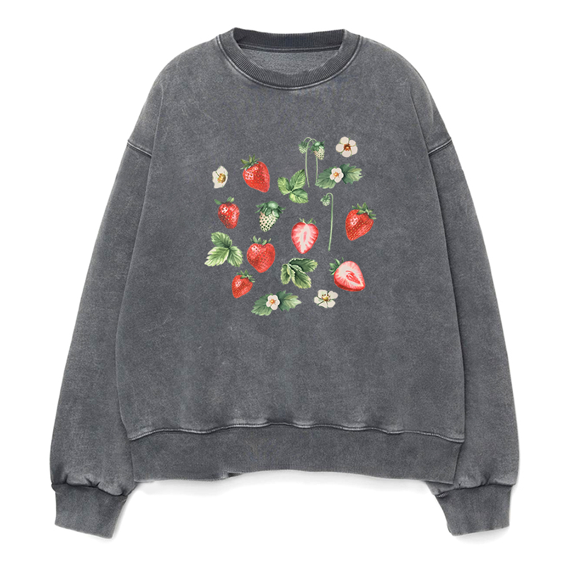 Strawberry Botanical Unisex Crewneck Sweatshirt