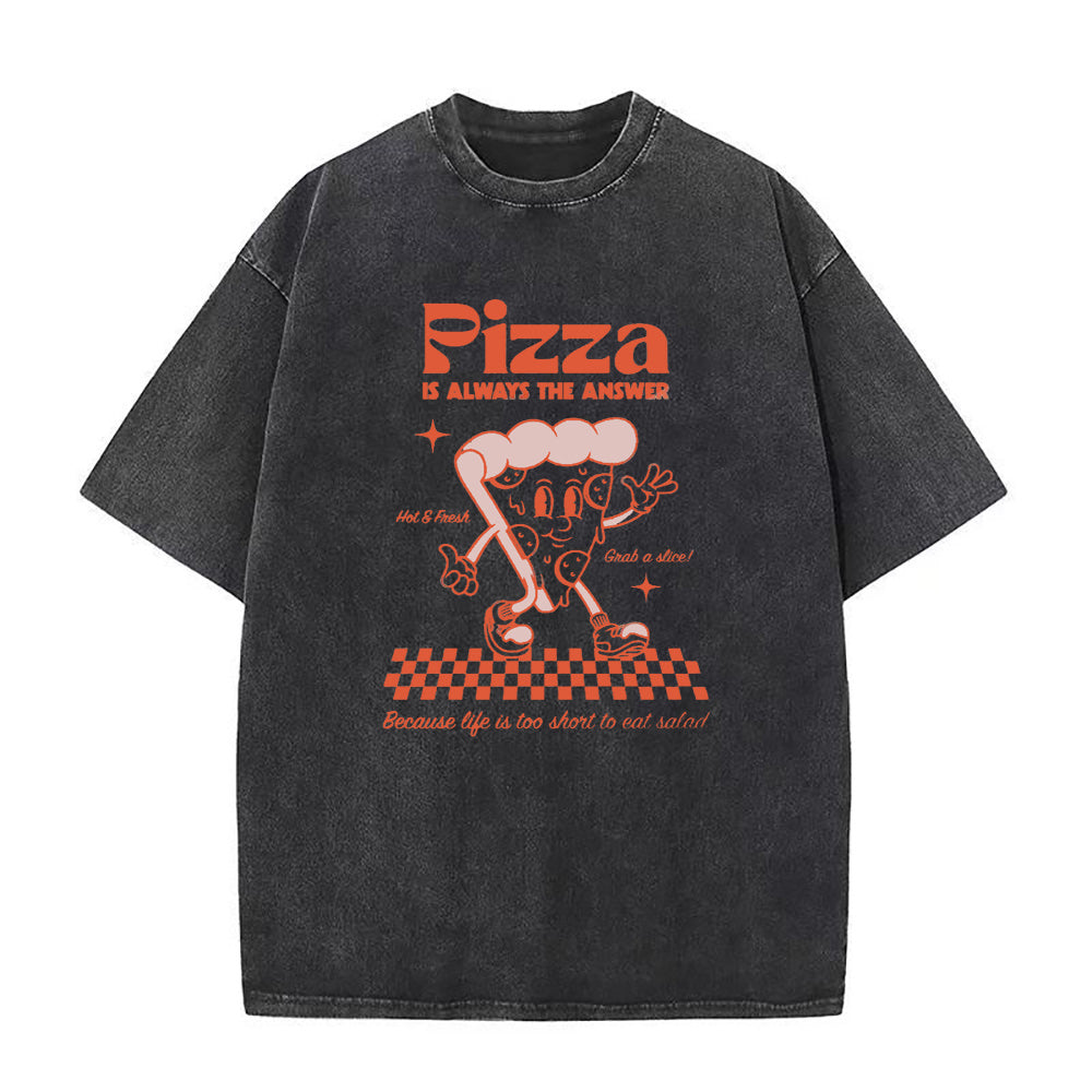 ピザはいつも答えです ユニセックスTシャツ