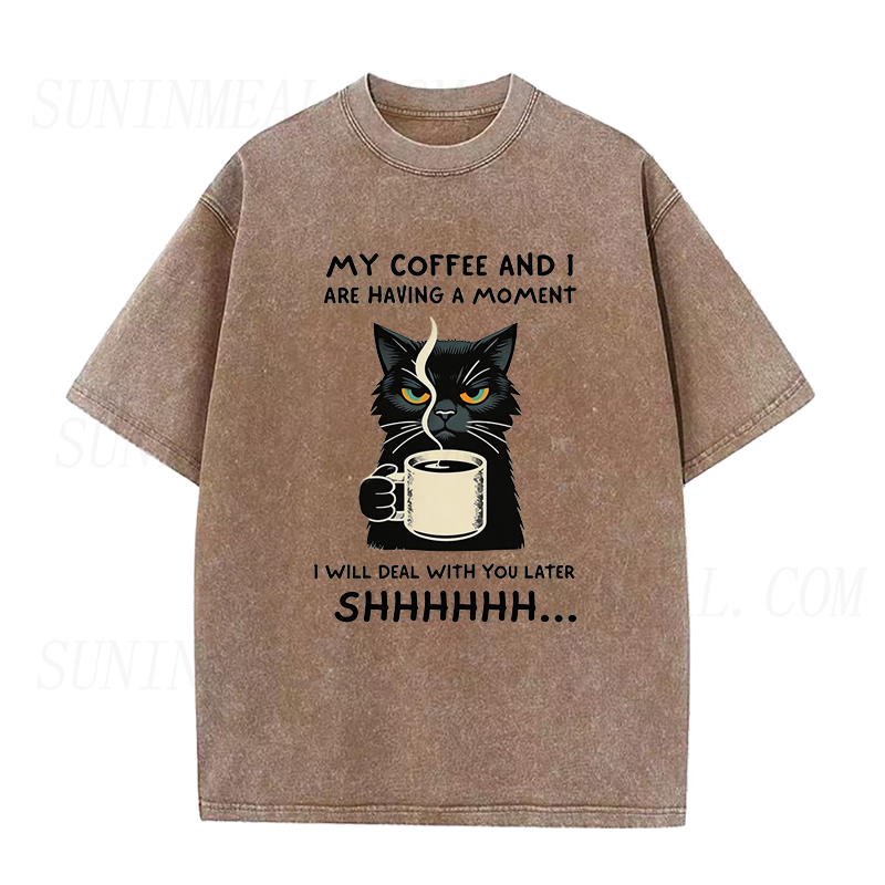Funny Cat Coffee Unisex Tee