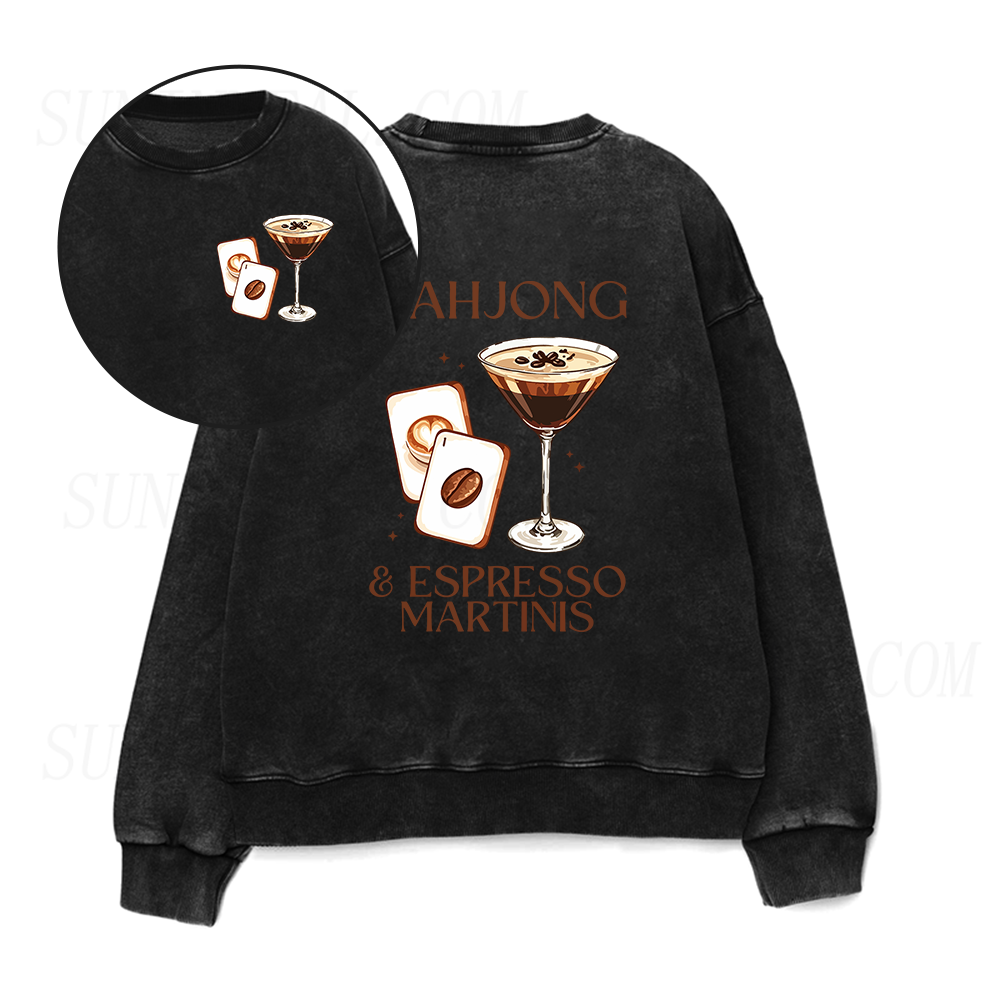 Mahjong and Espresso Martinis Unisex Crewneck Sweatshirt