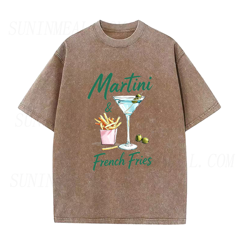Martini and French Fries Unisex Tee