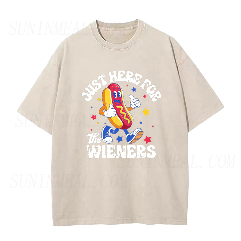 4th of July Party Just Here for The Wieners Unisex Tee