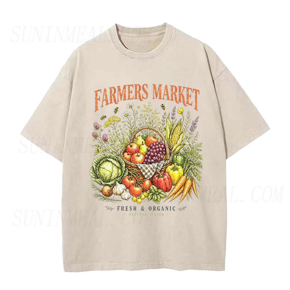 Vintage Farmers Market Graphic Unisex Tee