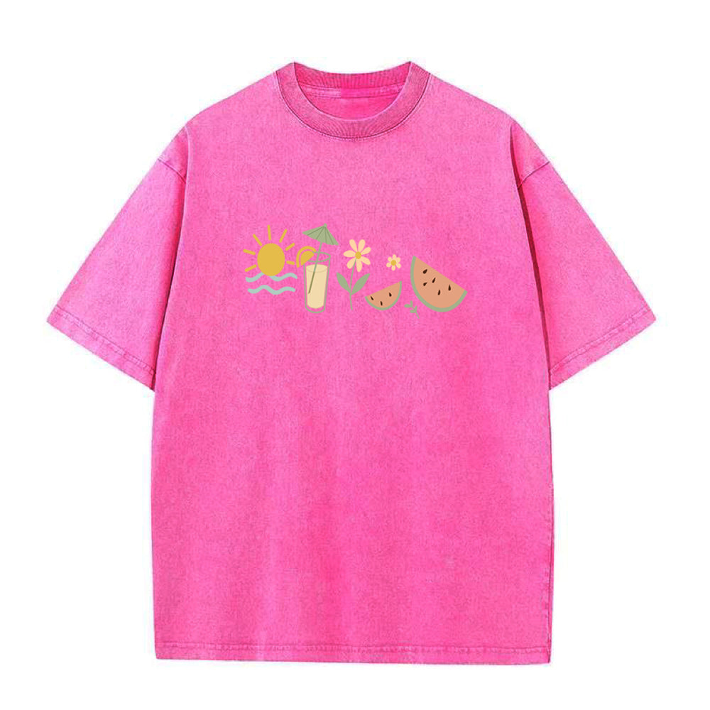 ハッピーサマーユニセックスTシャツ