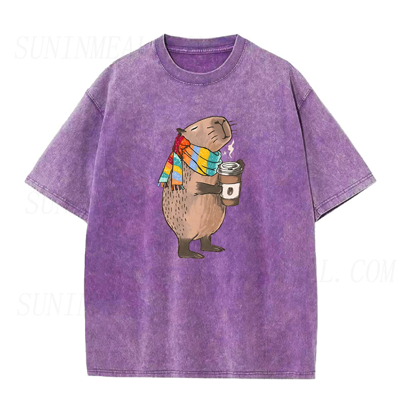 Capybara Coffee Unisex Tee