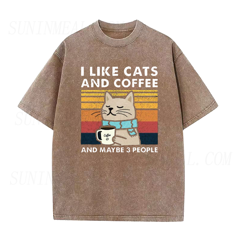 I Like Cats And Coffee Tee