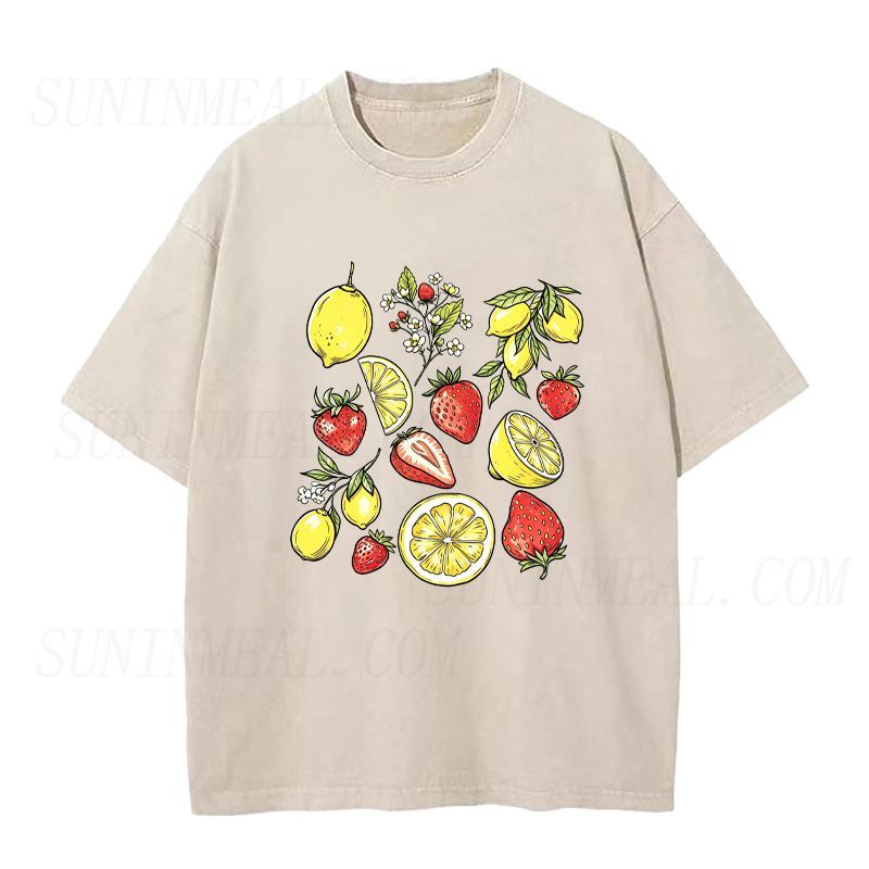 Lemon & Strawberry Botanical Unisex Tee