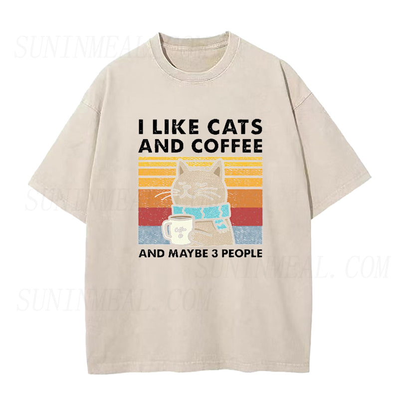 I Like Cats And Coffee Unisex Tee