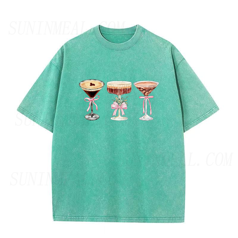Espresso Martini Pink Bow Glasses Unisex Tee