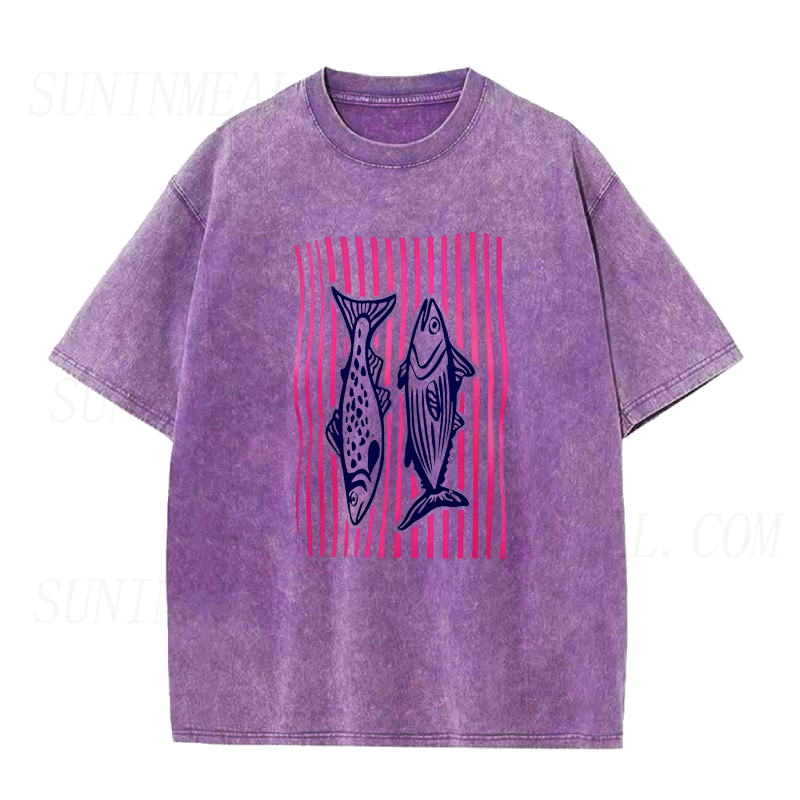 Vintage Fish Prin Unisex Tee