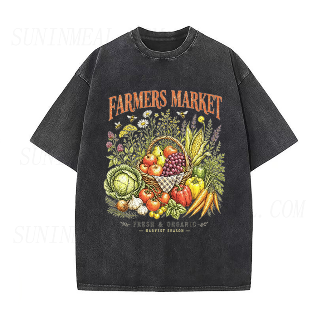 Vintage Farmers Market Graphic Unisex Tee