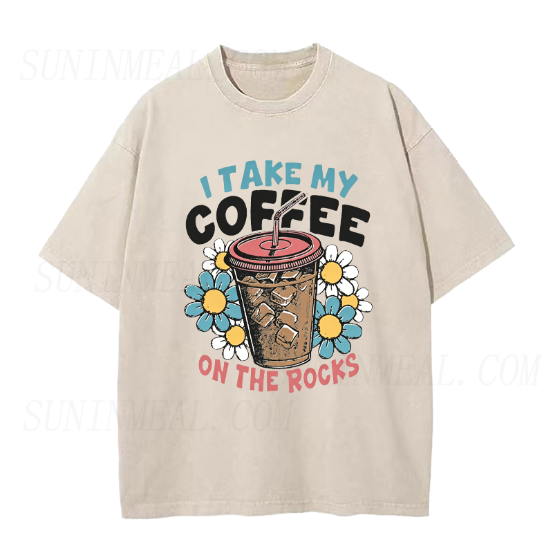 I Take My Coffee on The Rocks Unisex Tee