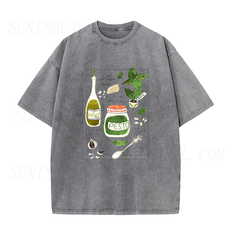 Pesto illustrated recipe Unisex Tee