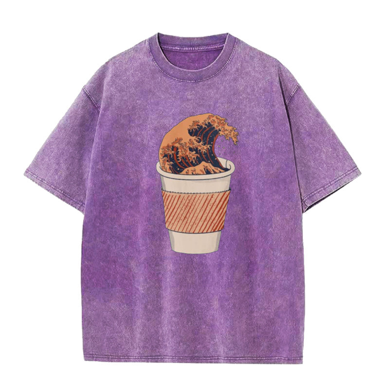 The Great Wave of Coffee Unisex Tee