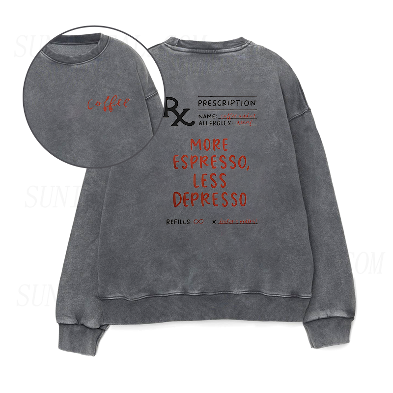 More Espresso Less Depresso Unisex Crewneck Sweatshirt