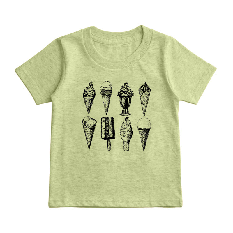 Minimalist Ice Cream Kids T-Shirt