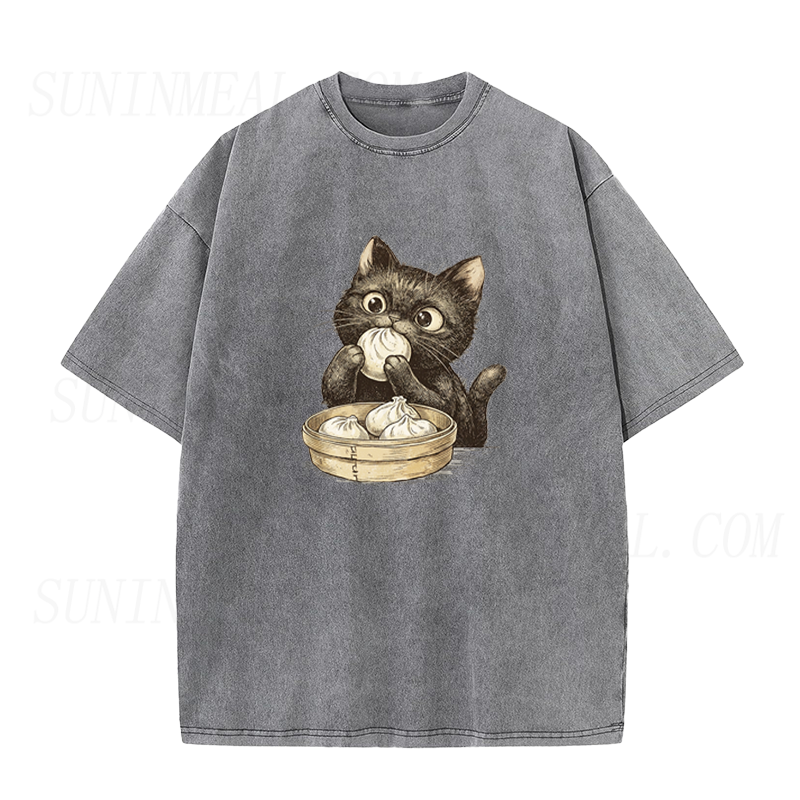 Dumpling Black Cat Unisex Tee