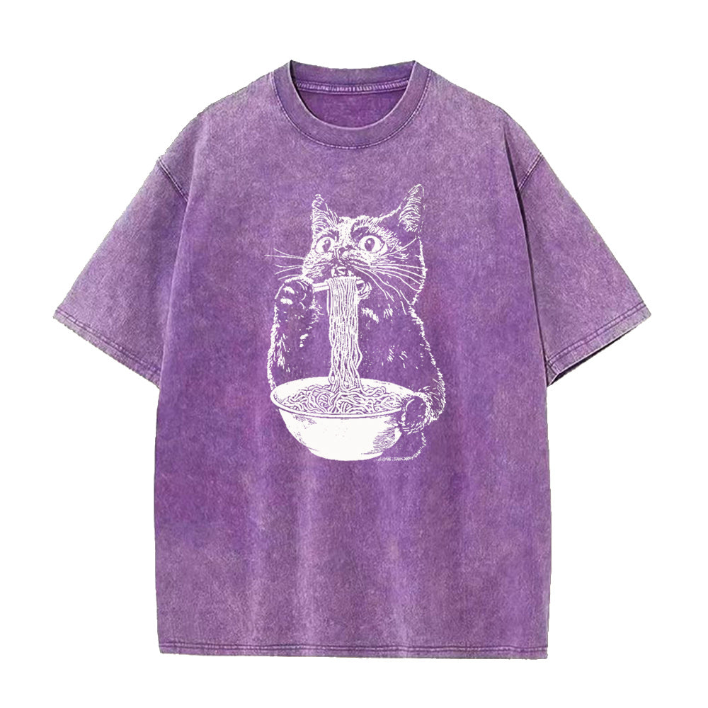 ヌードルキャット ユニセックスTシャツ