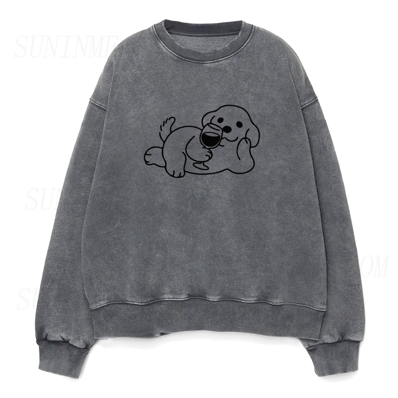 Wine Dog Unisex Crewneck Sweatshirt