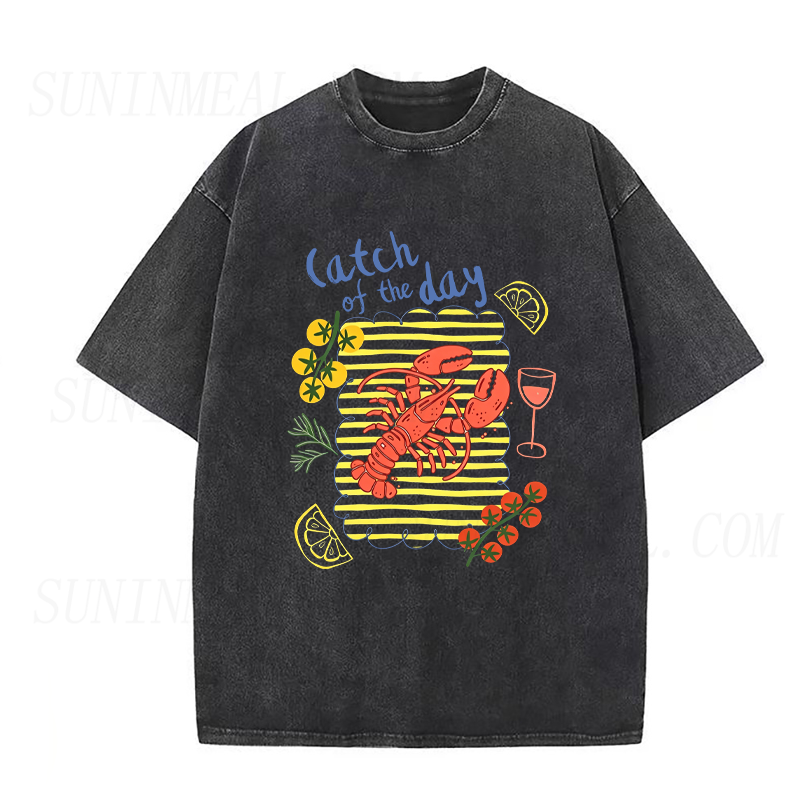 Catch of The Day Lobster & Wine Unisex Tee