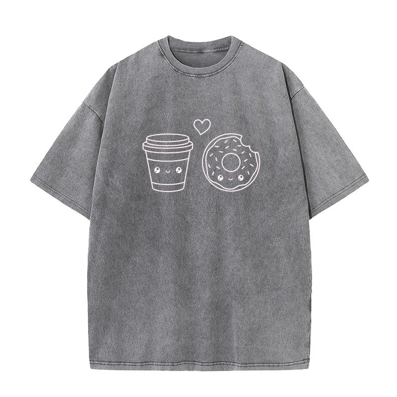 Coffee Cup & Donut Unisex Tee
