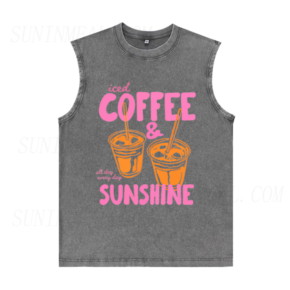Iced Coffee & Sunshine Unisex Tank Top