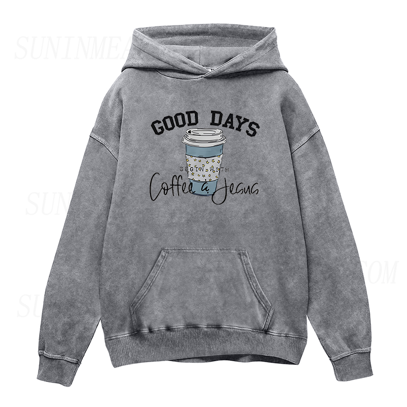 Good Days Begin With Coffee & Jesus Unisex Hoodie