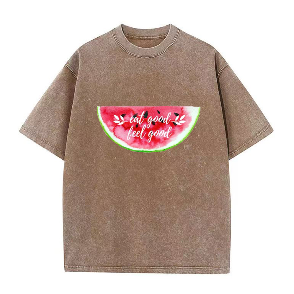 食べて気分が良くなるユニセックスTシャツ