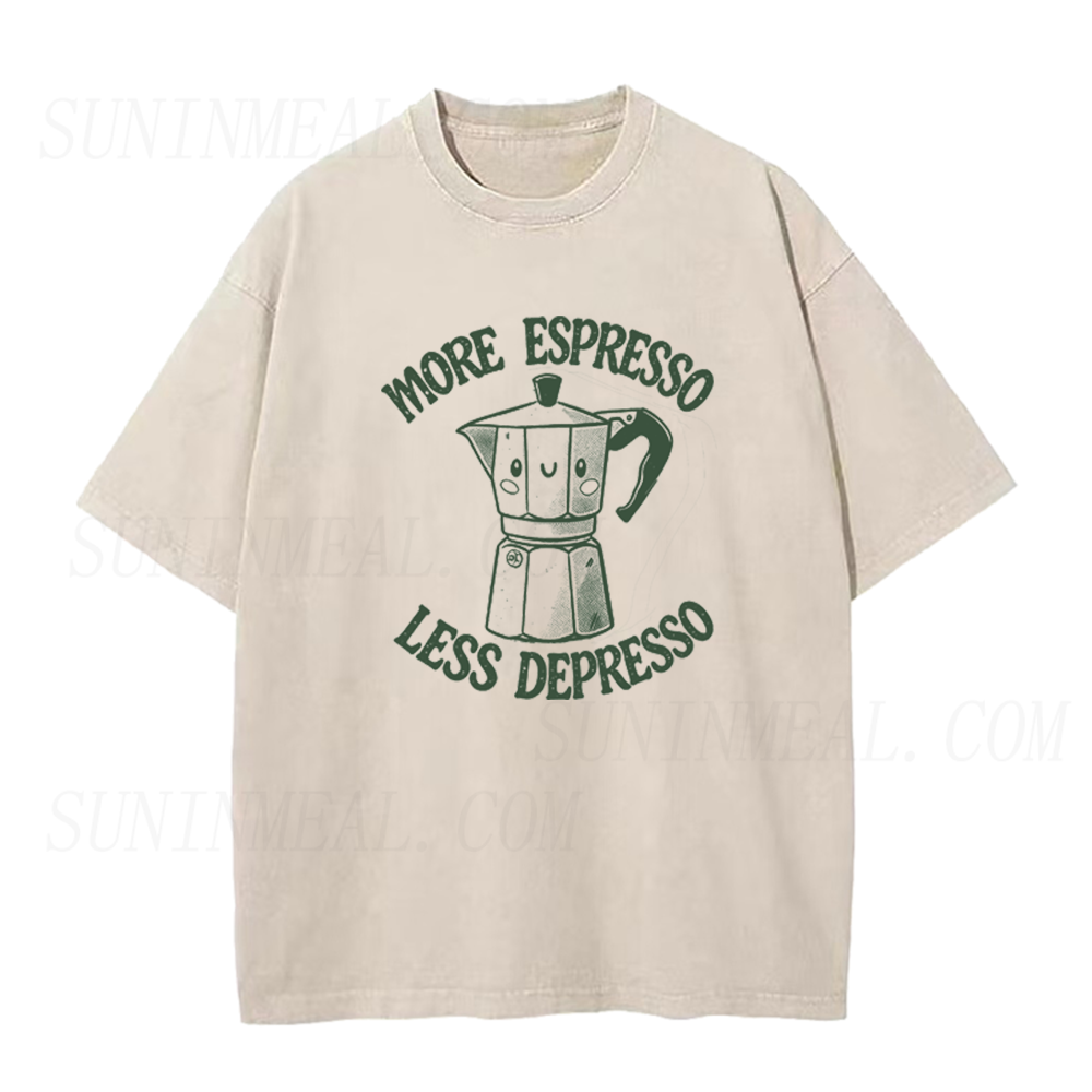 More Espresso Less Depresso Moka Pot Unisex Tee