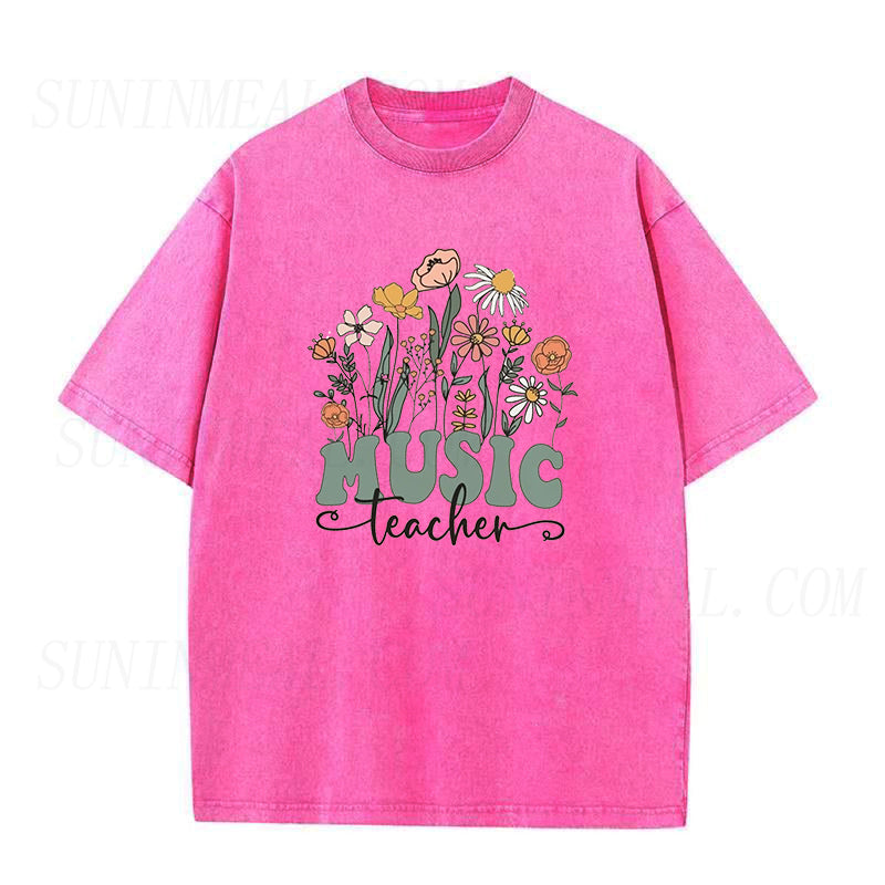 Music Teacher Wildflowers Unisex Tee