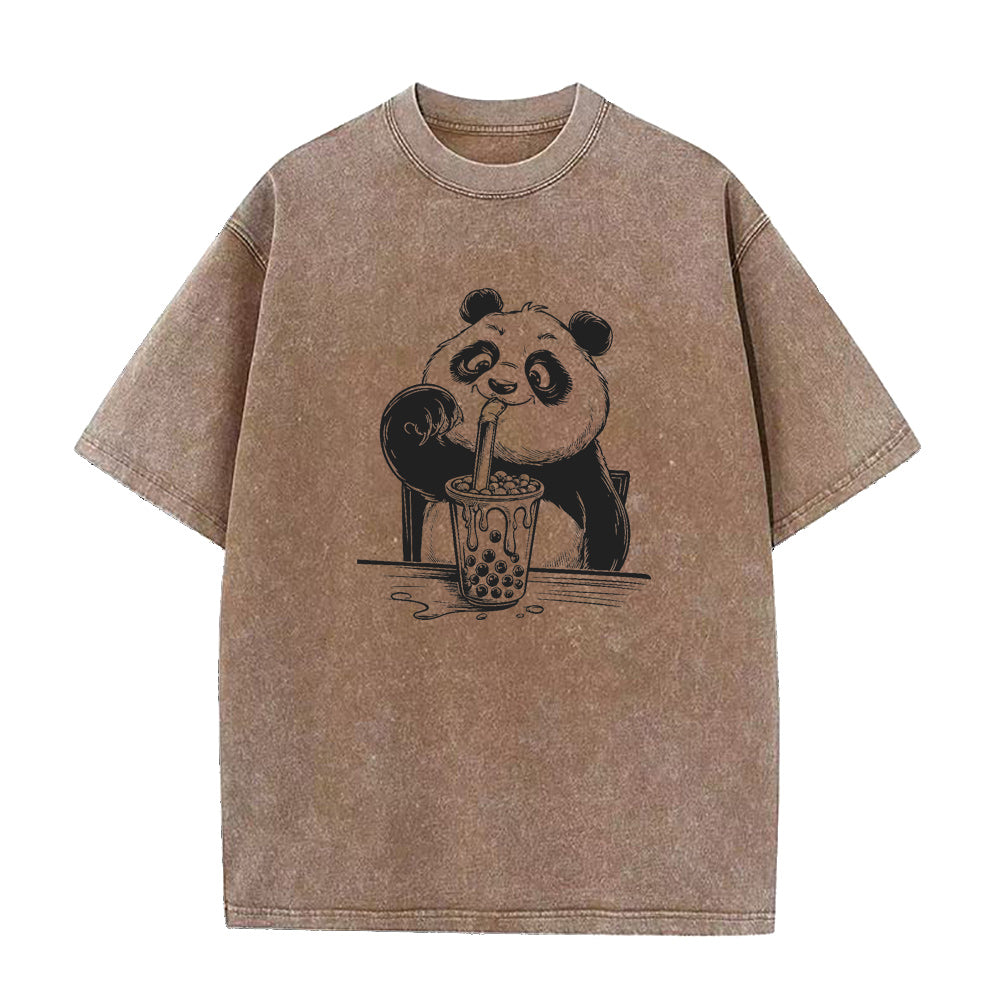 panda boba tea Unisex Tee