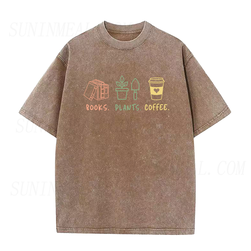 Plants Books Coffee Unisex Tee