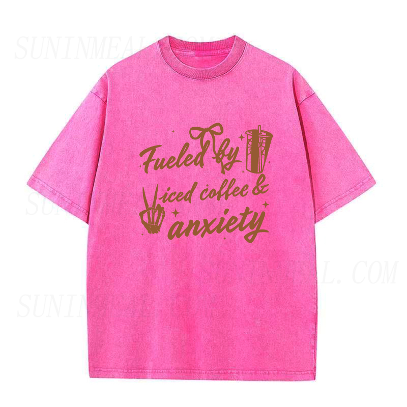Fueled By Iced Coffee & Anxiety Unisex Tee