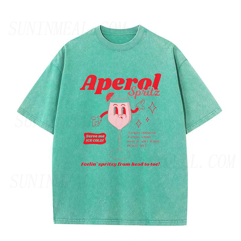 Retro Aperol Spritz Recipe Unisex Tee